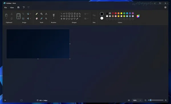 Cómo habilitar el modo oscuro Modo oscuro en Microsoft Paint