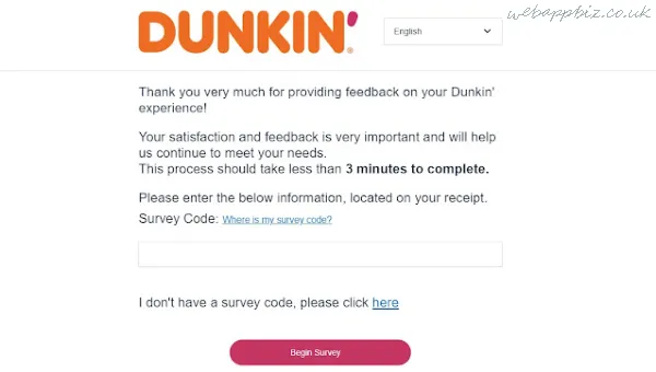 Dunkinrunsonyou.com, complete la encuesta y obtenga Dunkin gratis