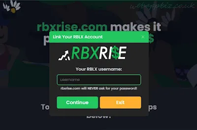 Rbxrise.com Zdarma Robux Roblox Na vzestupu Rbx