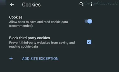 Как да активирате бисквитките на Android